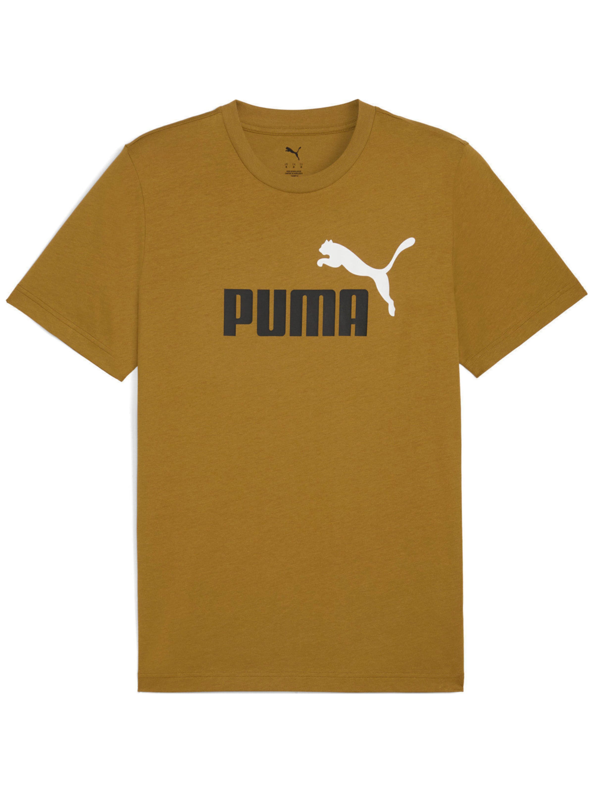 PUMA Shirt 'Puma Ess 2 Color No. 1 Logo Tee'‌‌‌ in M in gelb, Produktansicht