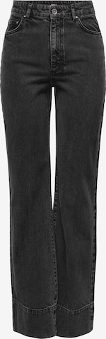 ONLY Wide leg Jeans 'Camille' in Zwart: voorkant