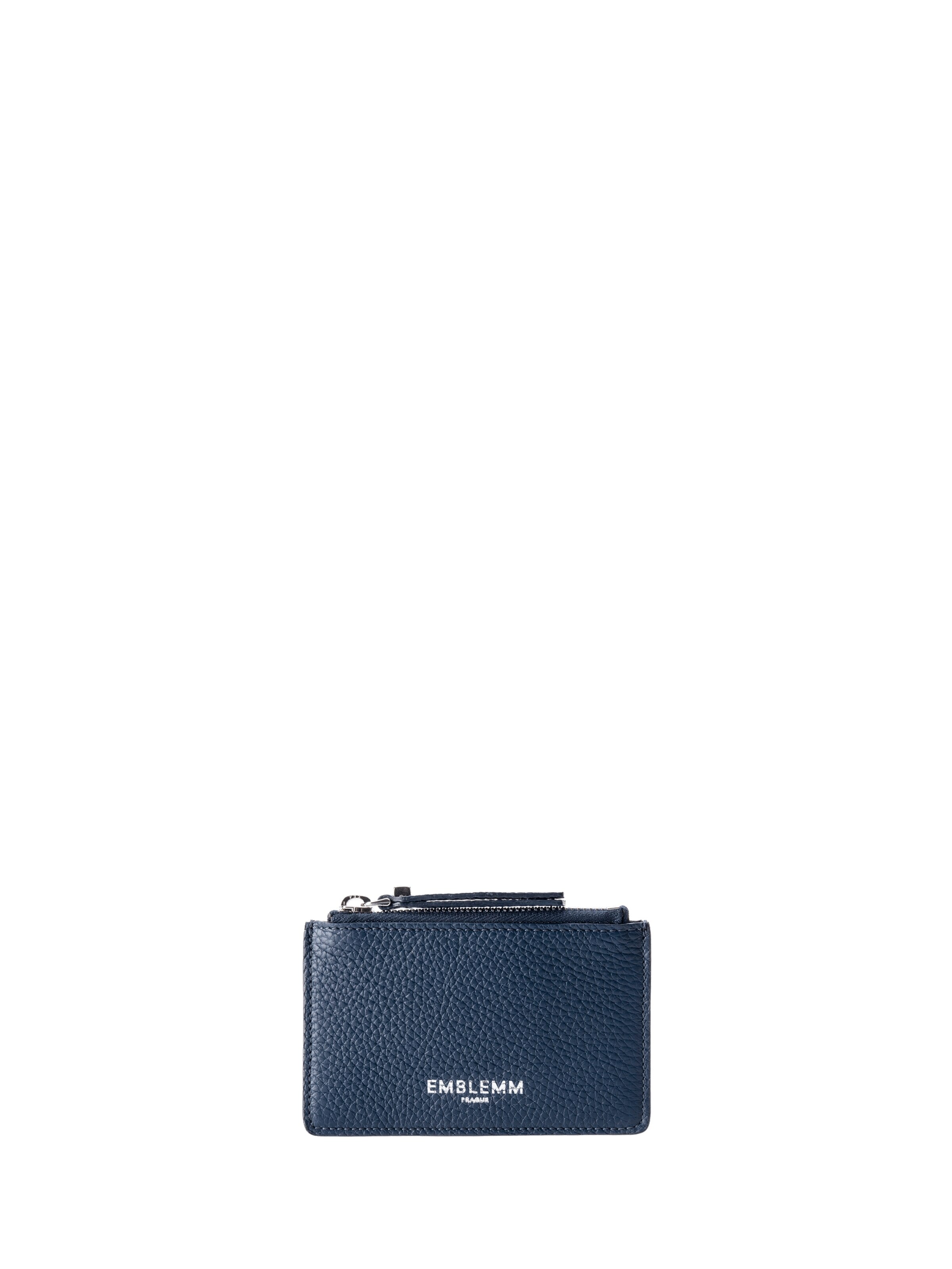 EMBLEMM Wallet 'Taurillon' in Blue: front