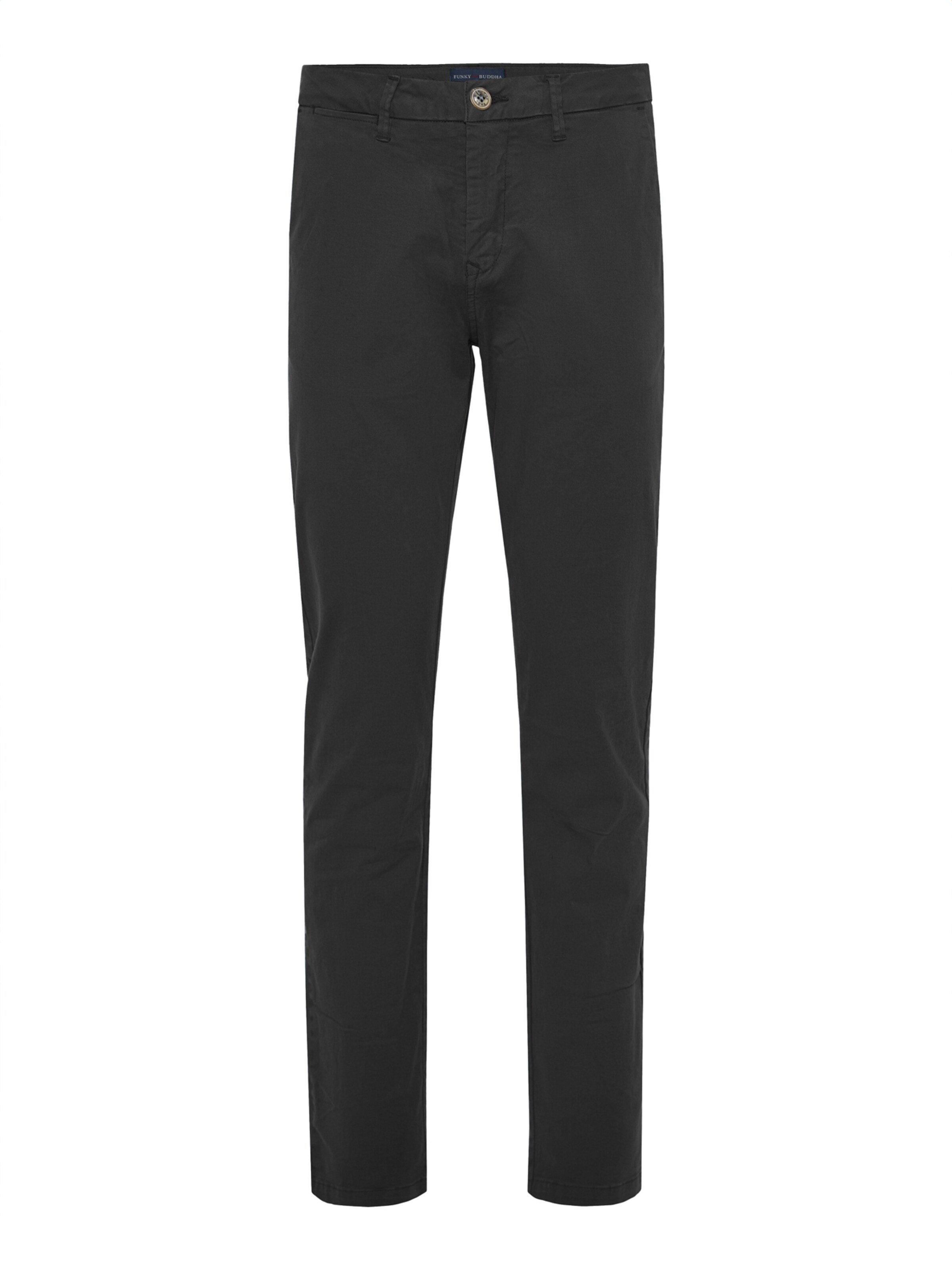 Regular Pantaloni de la Funky Buddha pe negru: față