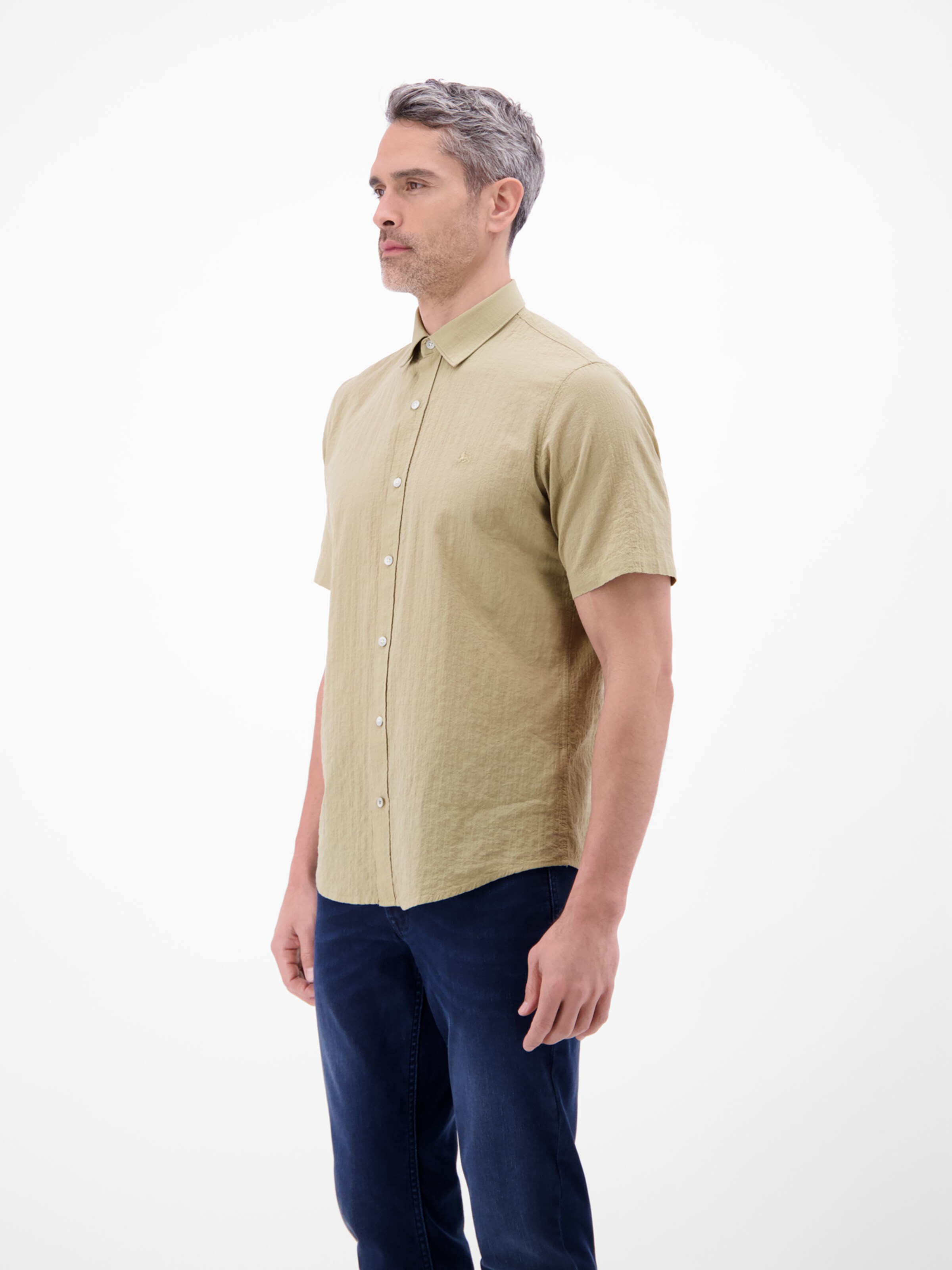 LERROS Regular fit Button Up Shirt in Beige