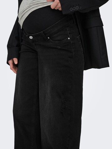 Only Maternity Loosefit Jeans 'OLMBlush' in Zwart