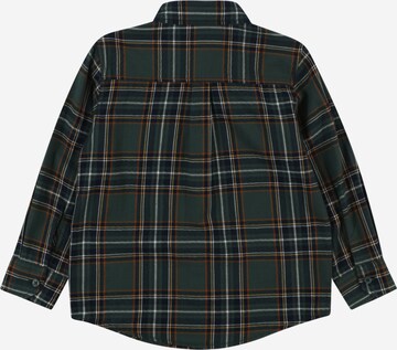 Lindex Regular fit Button Up Shirt 'Christmas' in Green