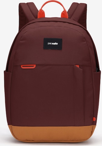 Zaino di Pacsafe in rosso: frontale