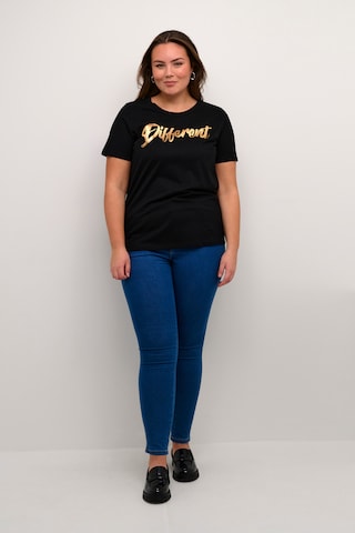 KAFFE CURVE - Camiseta 'Tiva' en negro