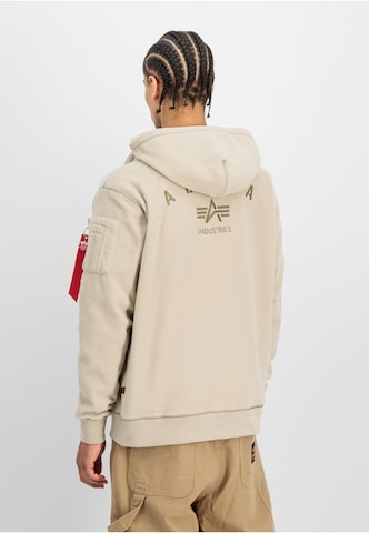 ALPHA INDUSTRIES Fleecejacke in Beige: Vorderseite