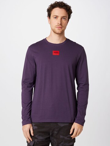 HUGO - Camiseta 'Diragolo' en lila: frente