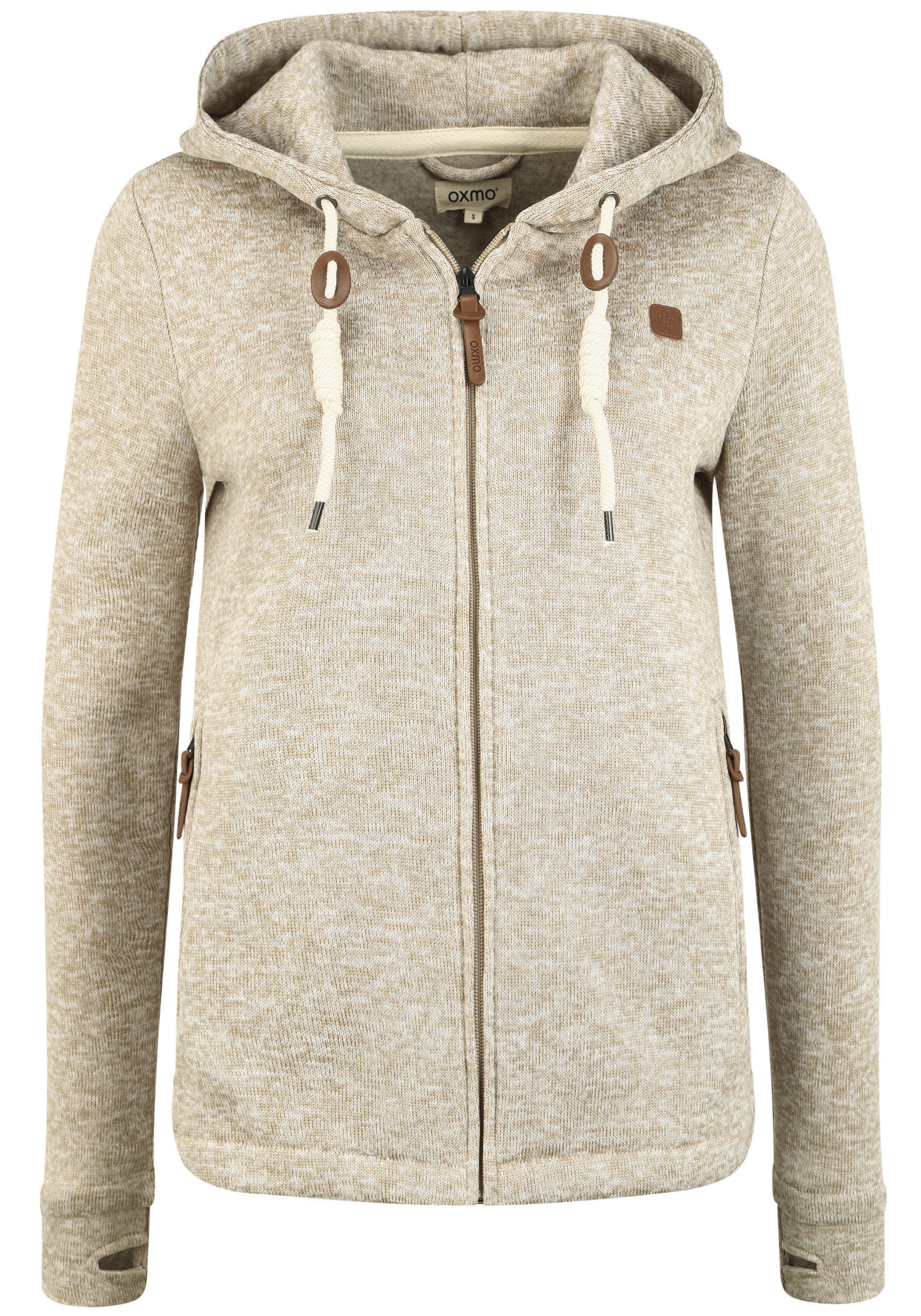 Veste en polaire 'Thory' Oxmo en beige : devant