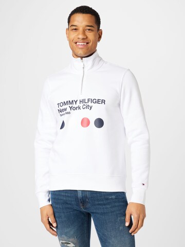 TOMMY HILFIGER Mikina – bílá: přední strana