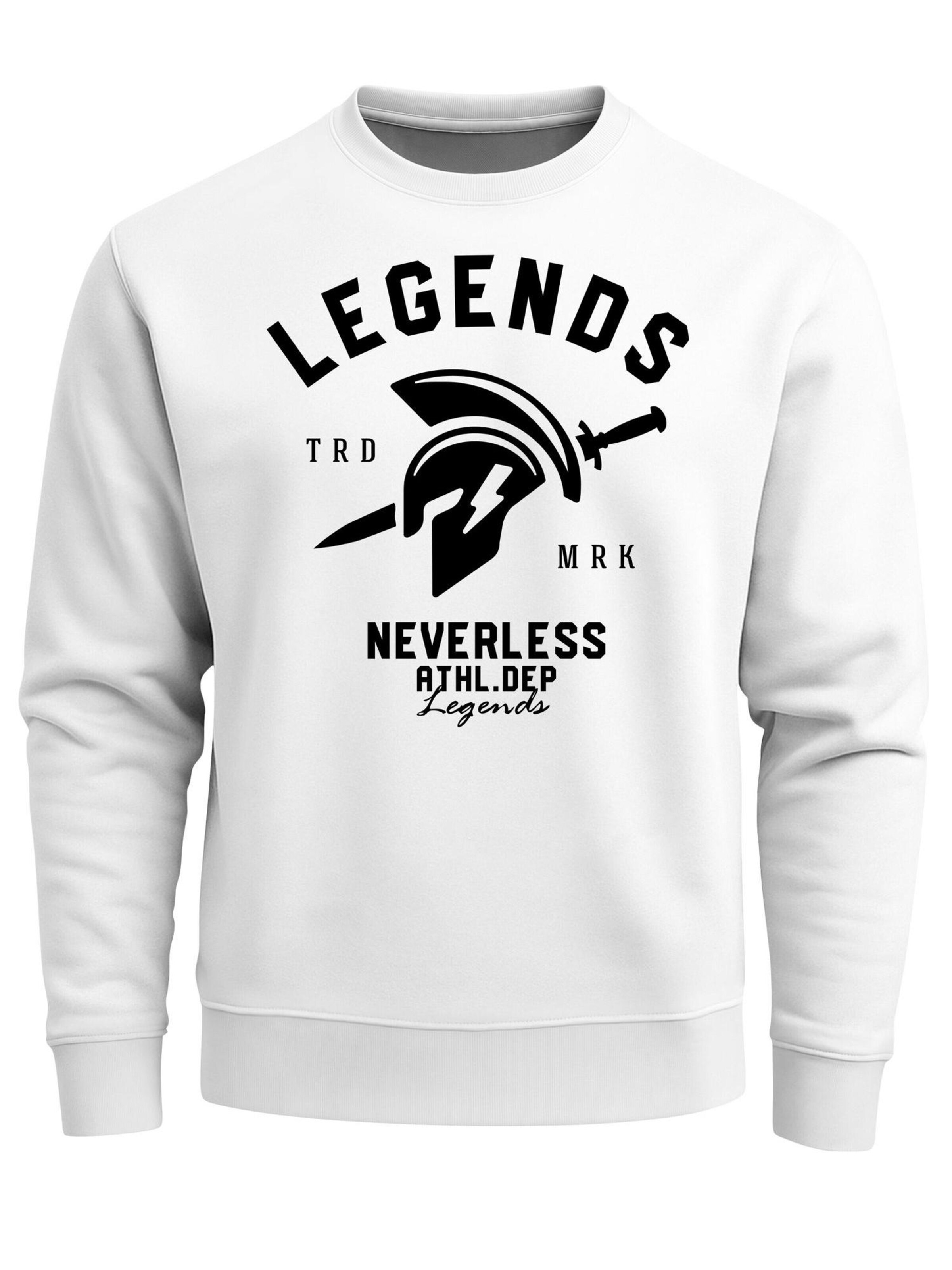 Neverless Sweatshirt 'Legends'‌‌‌‌‌‌‌‌‌ in Weiß: Vorderseite