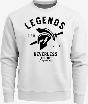 Neverless Sweatshirt 'Legends' in Weiß: Vorderseite