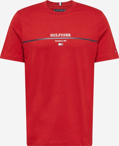 TOMMY HILFIGER T-Shirt en bleu marine / rouge rubis / blanc, Vue avec produit