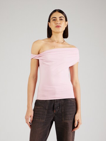 T-shirt Abercrombie & Fitch en rose : devant