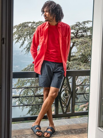 Living Crafts Comfort fit Button Up Shirt 'ROB' in Red