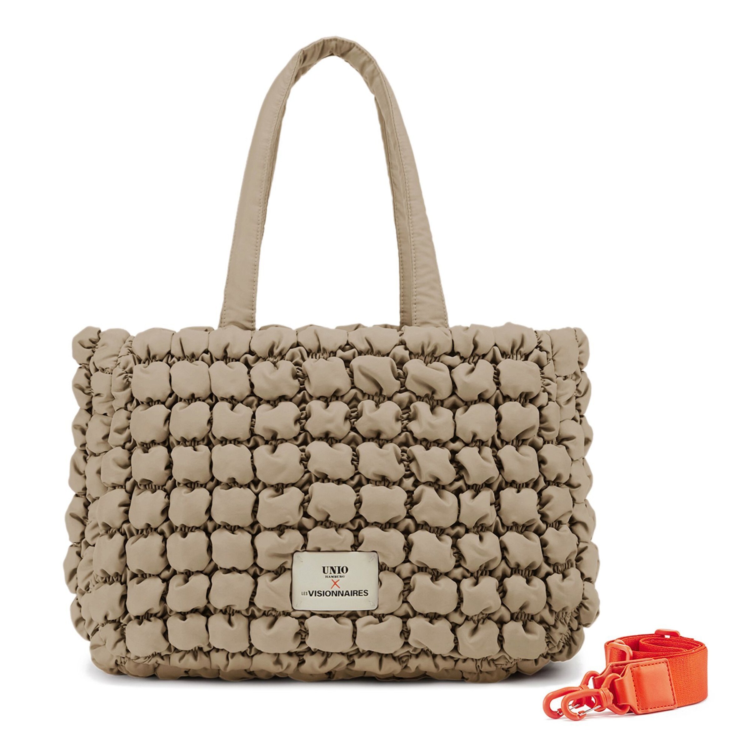 Borsa a tracolla 'Unio Cortina Bubble' di Les Visionnaires in beige: frontale