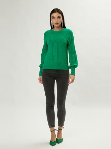 Influencer Sweter w kolorze zielony