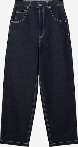 Bershka Baggy Дънки в синьо: отпред