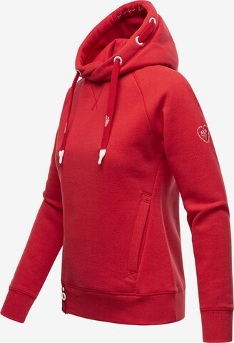NAVAHOO - Sweatshirt 'Liebesmäuschen' em vermelho