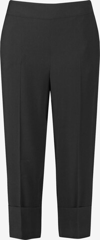 TAIFUN Regular Trousers with creases in Black: front