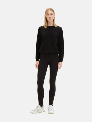 TOM TAILOR Sweatshirt in Zwart