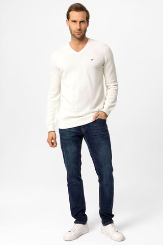 DENIM CULTURE Sweter 'Romario' w kolorze beżowy