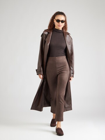 ABOUT YOU Skinny Hlače 'Ellen' | rjava barva