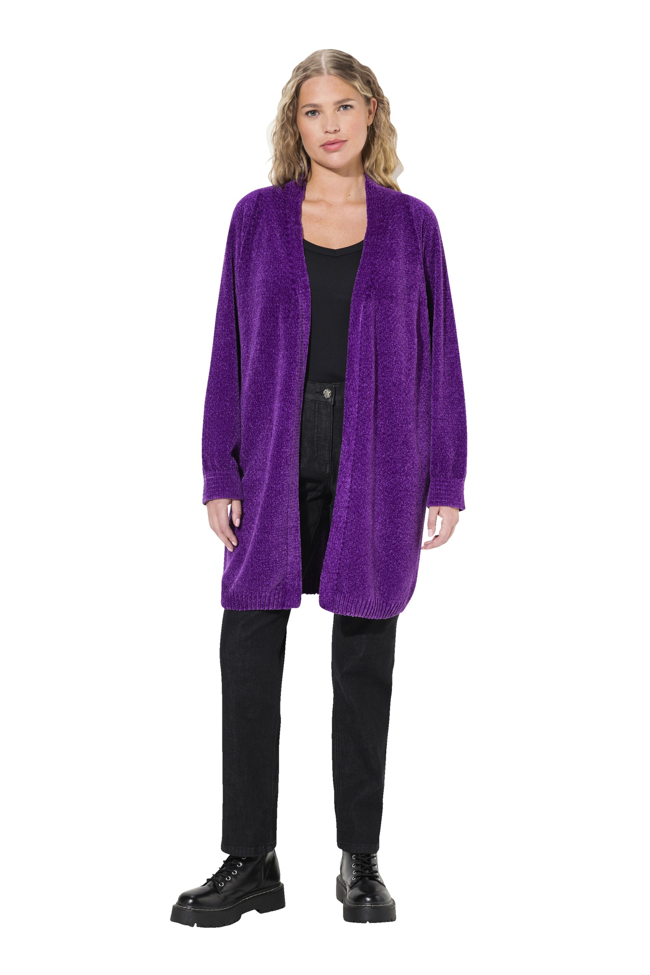 Ulla Popken Gebreid vest in Lila