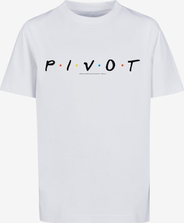 Maglietta 'Friends Pivot' di F4NT4STIC in bianco: frontale