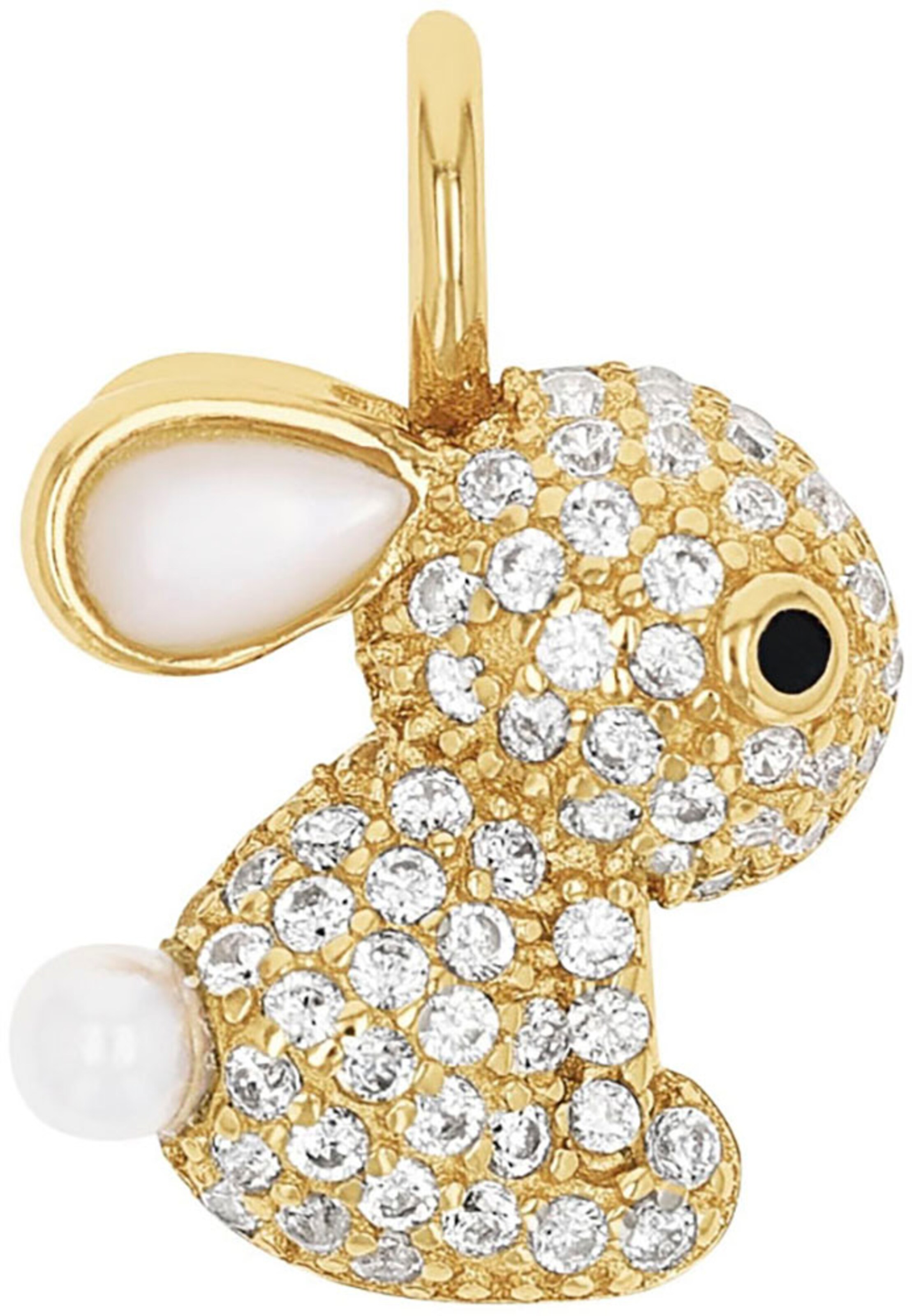 AMOR Pendant in Gold: front