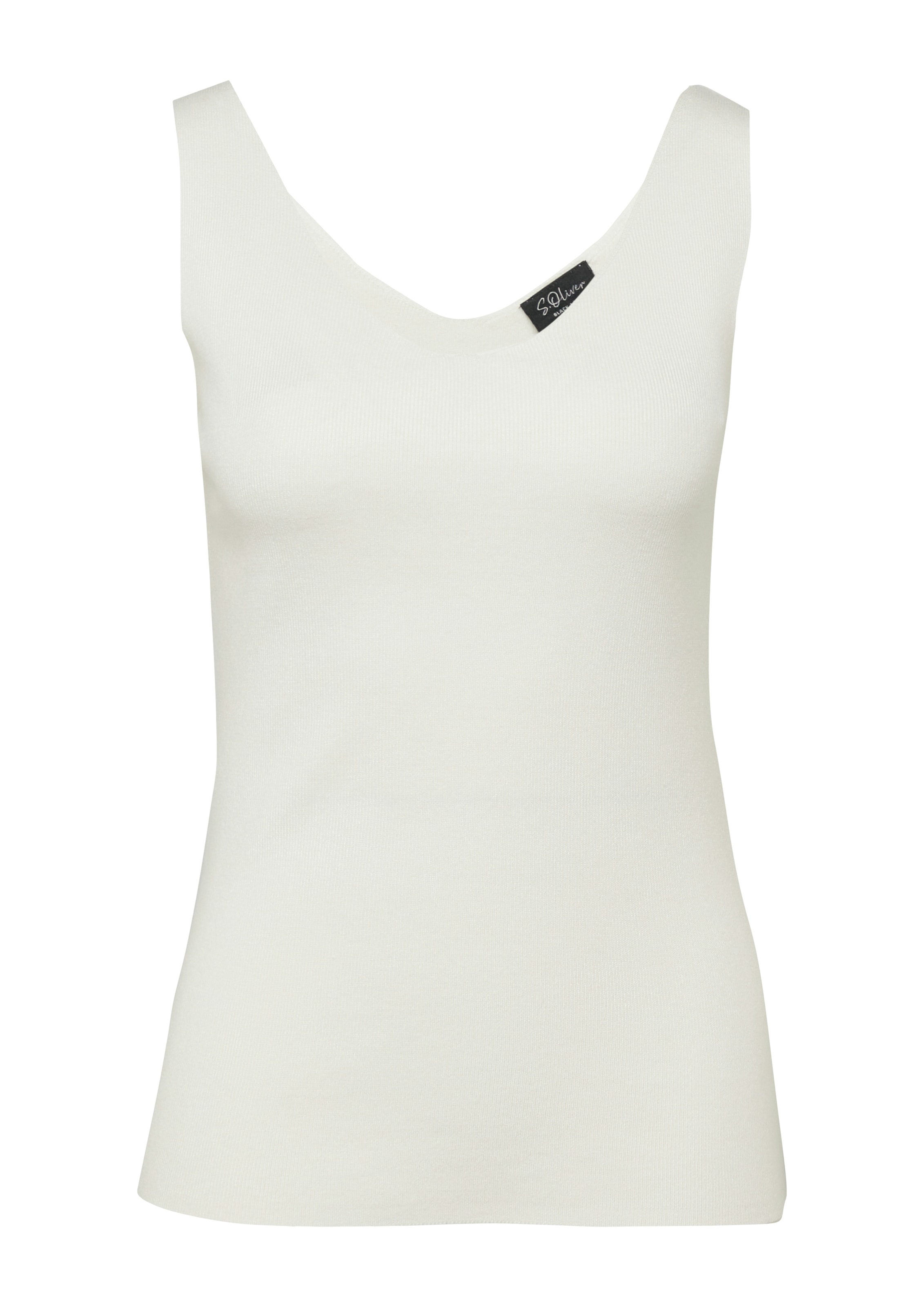 s.Oliver BLACK LABEL Stricktop in Weiß: Vorderseite