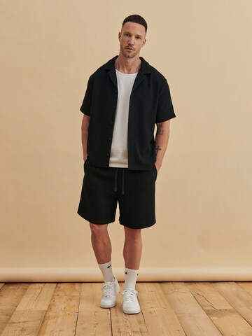 DAN FOX APPAREL Regular Pants 'Moritz' in Black