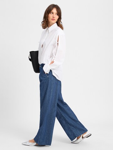 Wide Leg Pantalon à pince ' Alina ' Cambio en bleu
