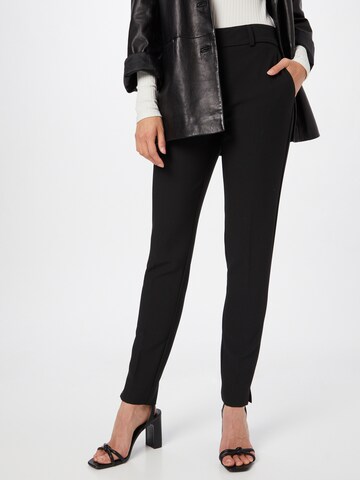 Coupe slim Pantalon 'SLFRITA' SELECTED FEMME en noir : devant