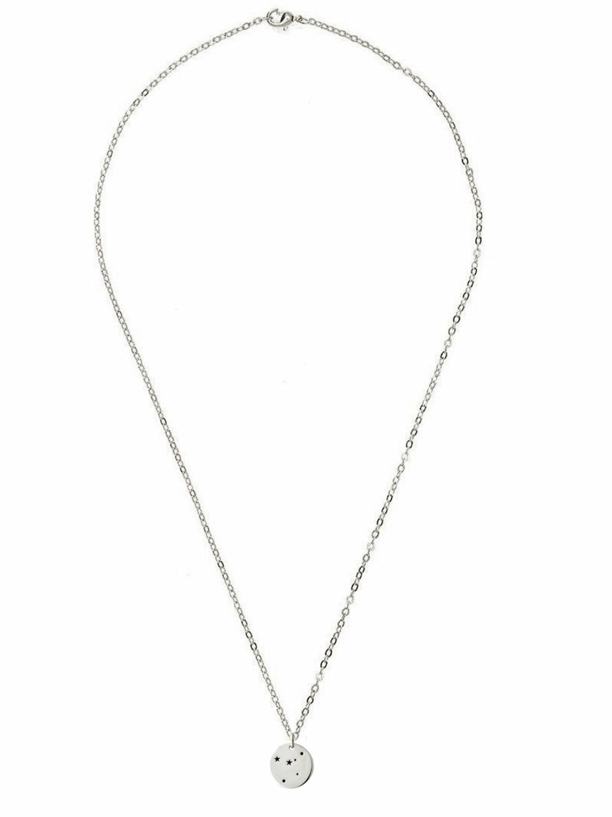 Gemshine Ketting in Zilver: voorkant