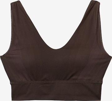 Bustier Soutien-gorge de sport 4F en marron : devant