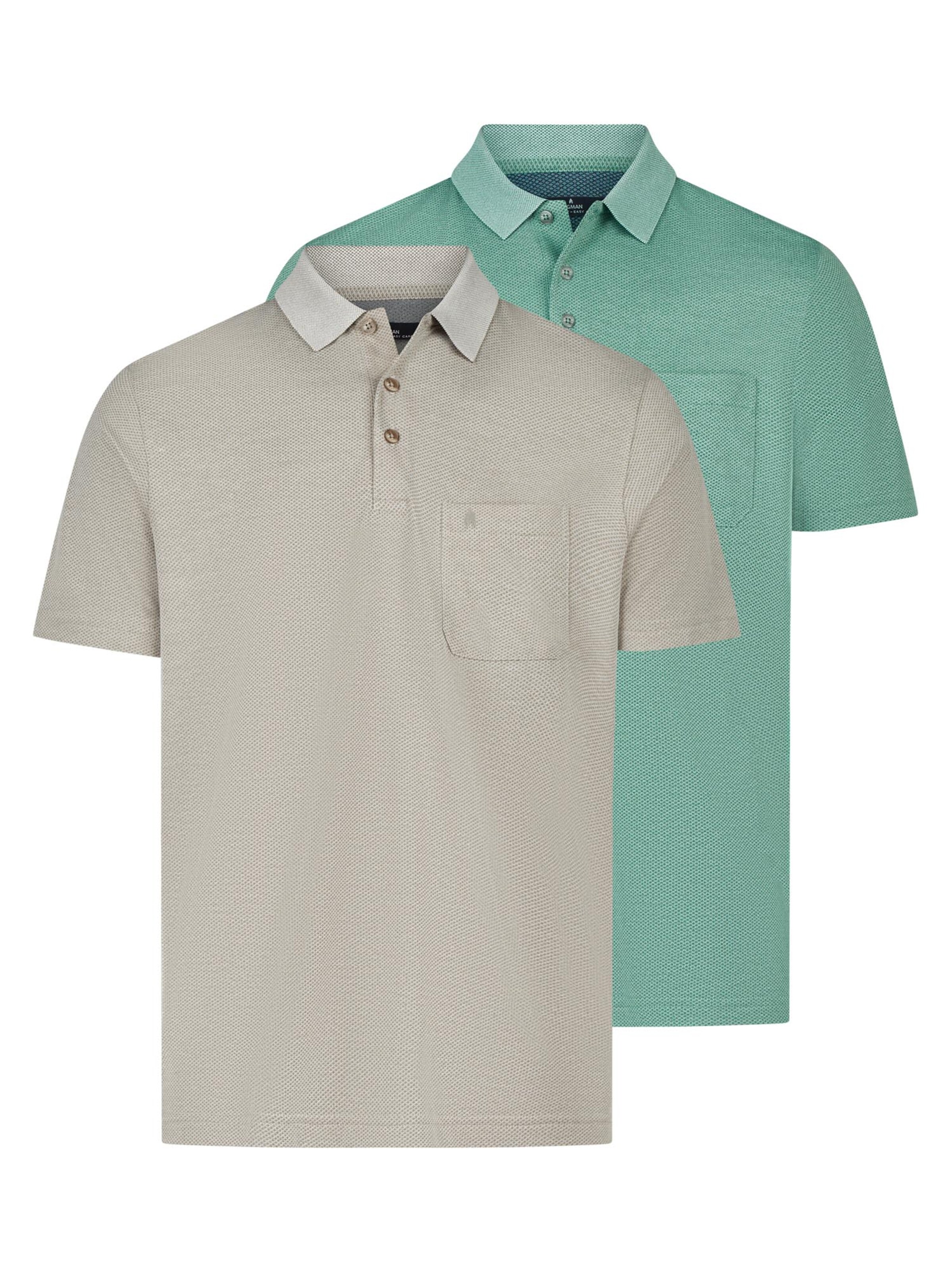 Ragman Shirt 'Basic' in Green: front