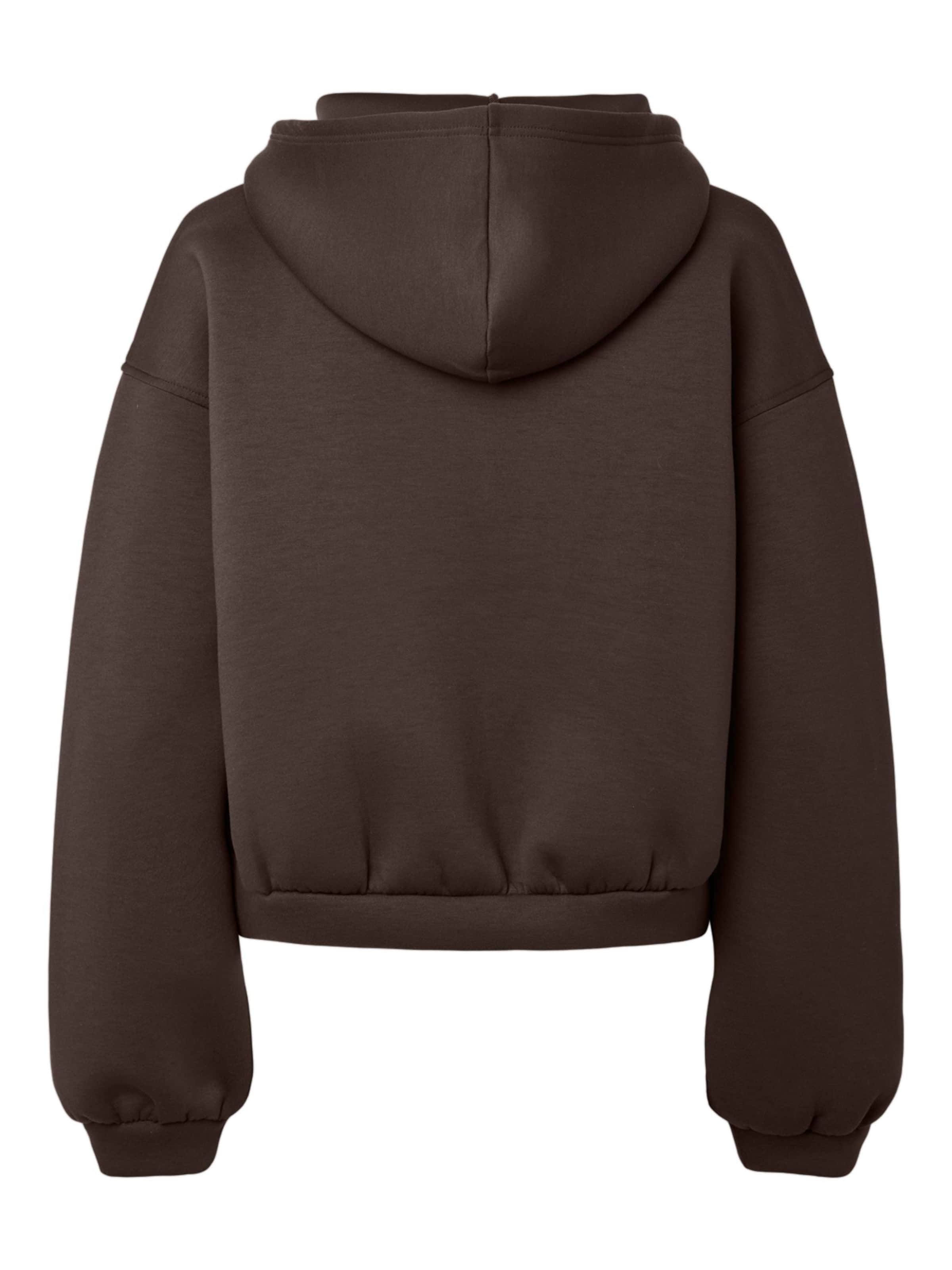 PIECES Sweatjacke 'PCBucuba' in Braun