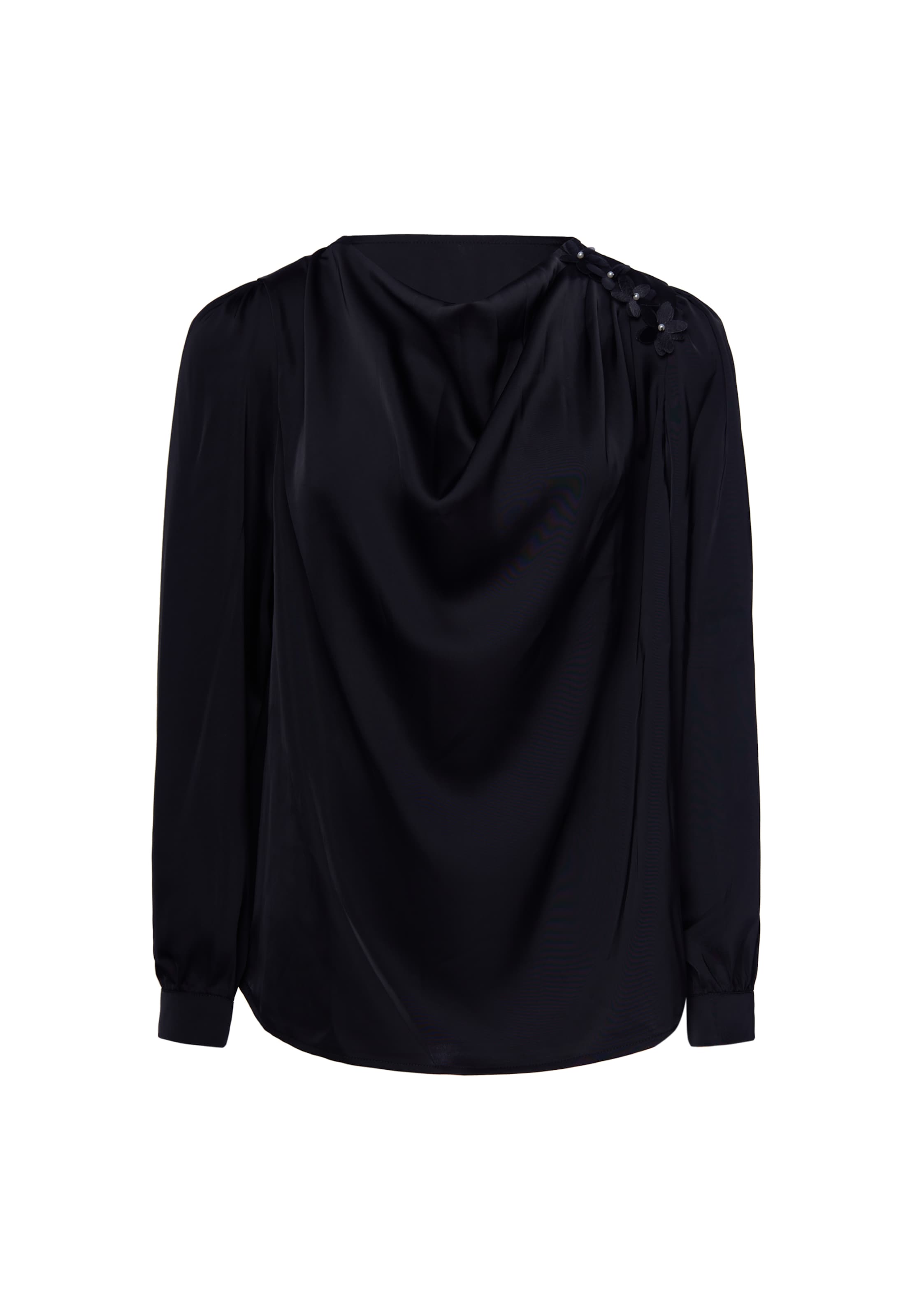 usha BLACK LABEL Blouse in Zwart: voorkant