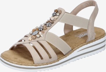 Rieker Sandals in Beige: front