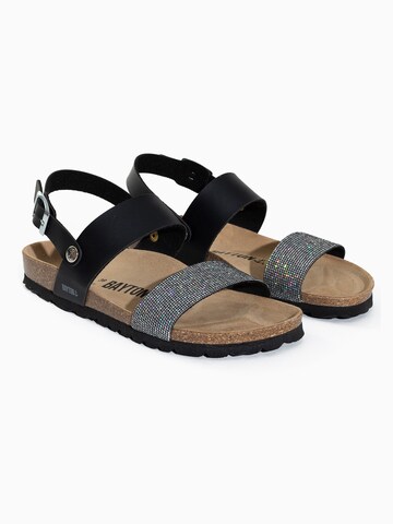 Bayton Sandalen met riem 'Lilia' in Zwart