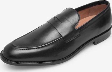 Henry Stevens Slipper 'Wallace' in Schwarz: Vorderseite