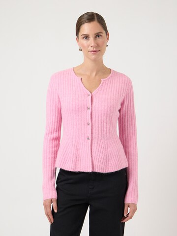 YAS Strickjacke 'YASDOLLY' in Lila: Vorderseite