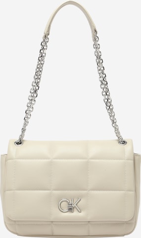 Calvin Klein Shoulder Bag in Beige: front