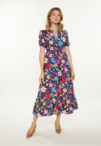 Usha - Vestido en azul: frente