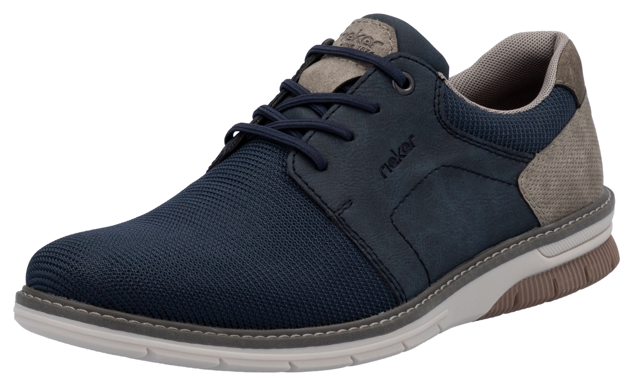 Chaussure de sport à lacets Rieker en bleu : devant