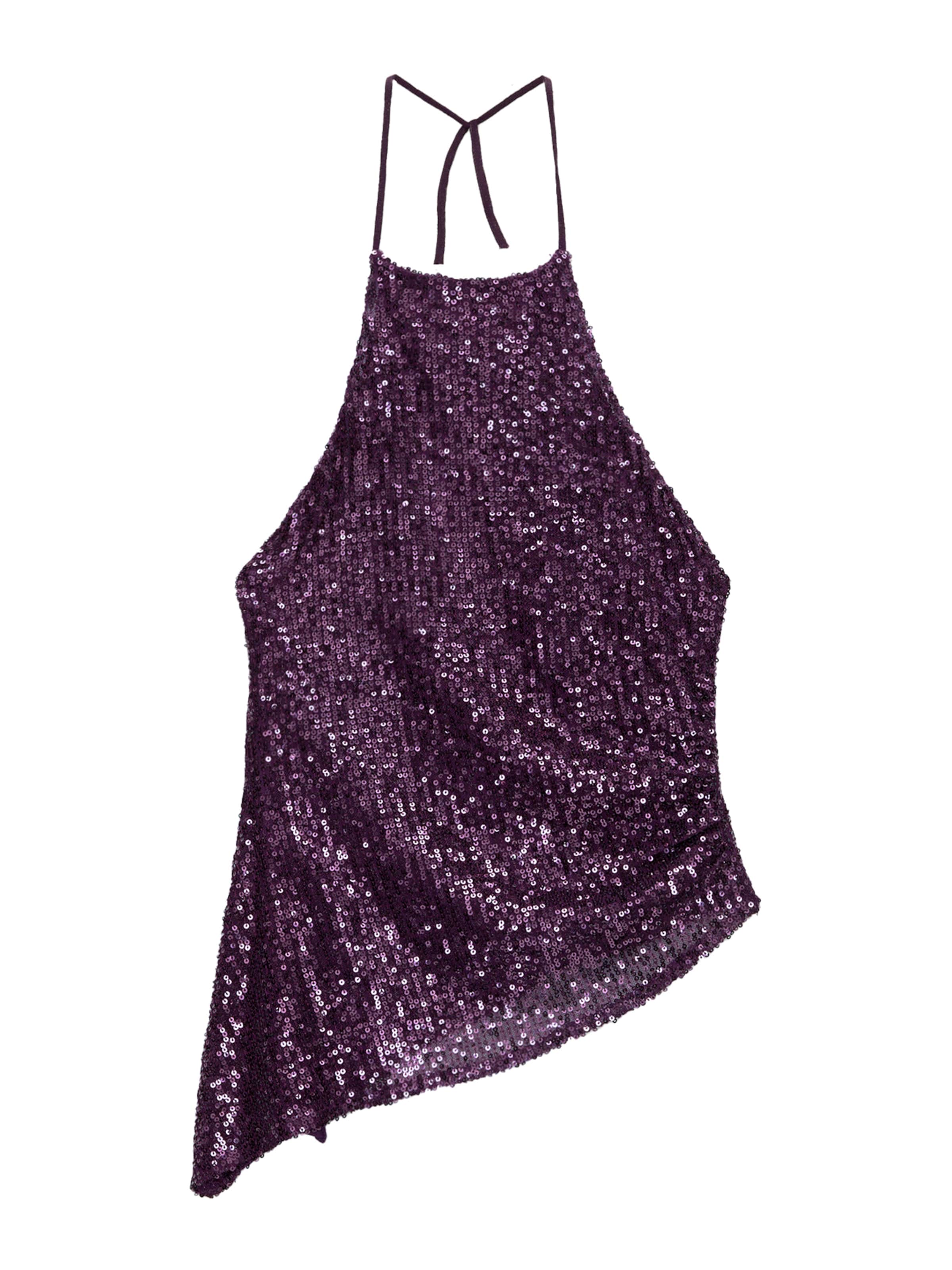 Pull&Bear Top – fialová: přední strana