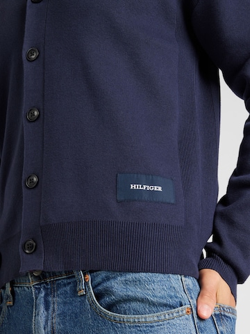 TOMMY HILFIGER Strickjacke in Blau