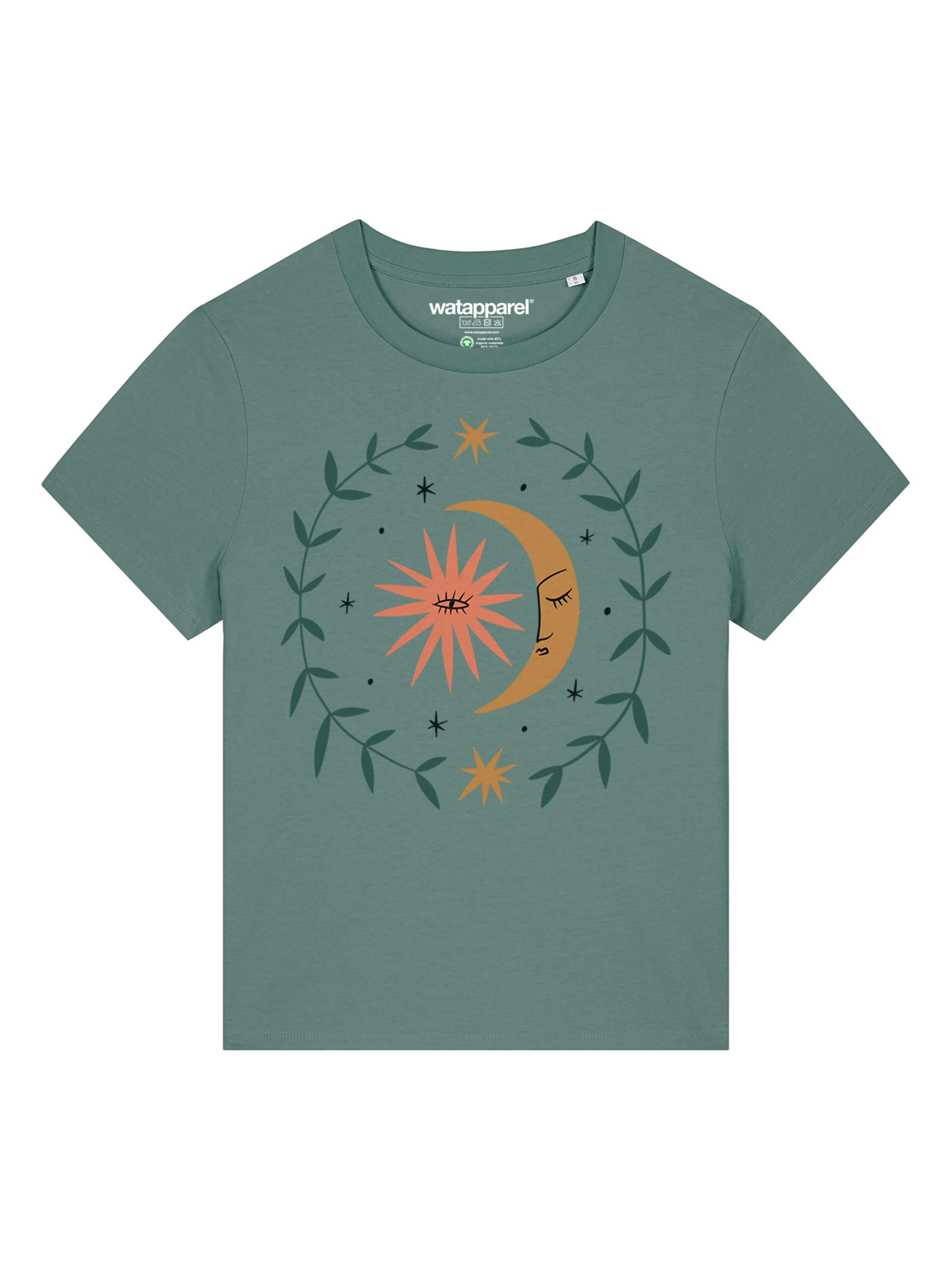 T-shirt 'Love And Flex' Watapparel en vert : devant