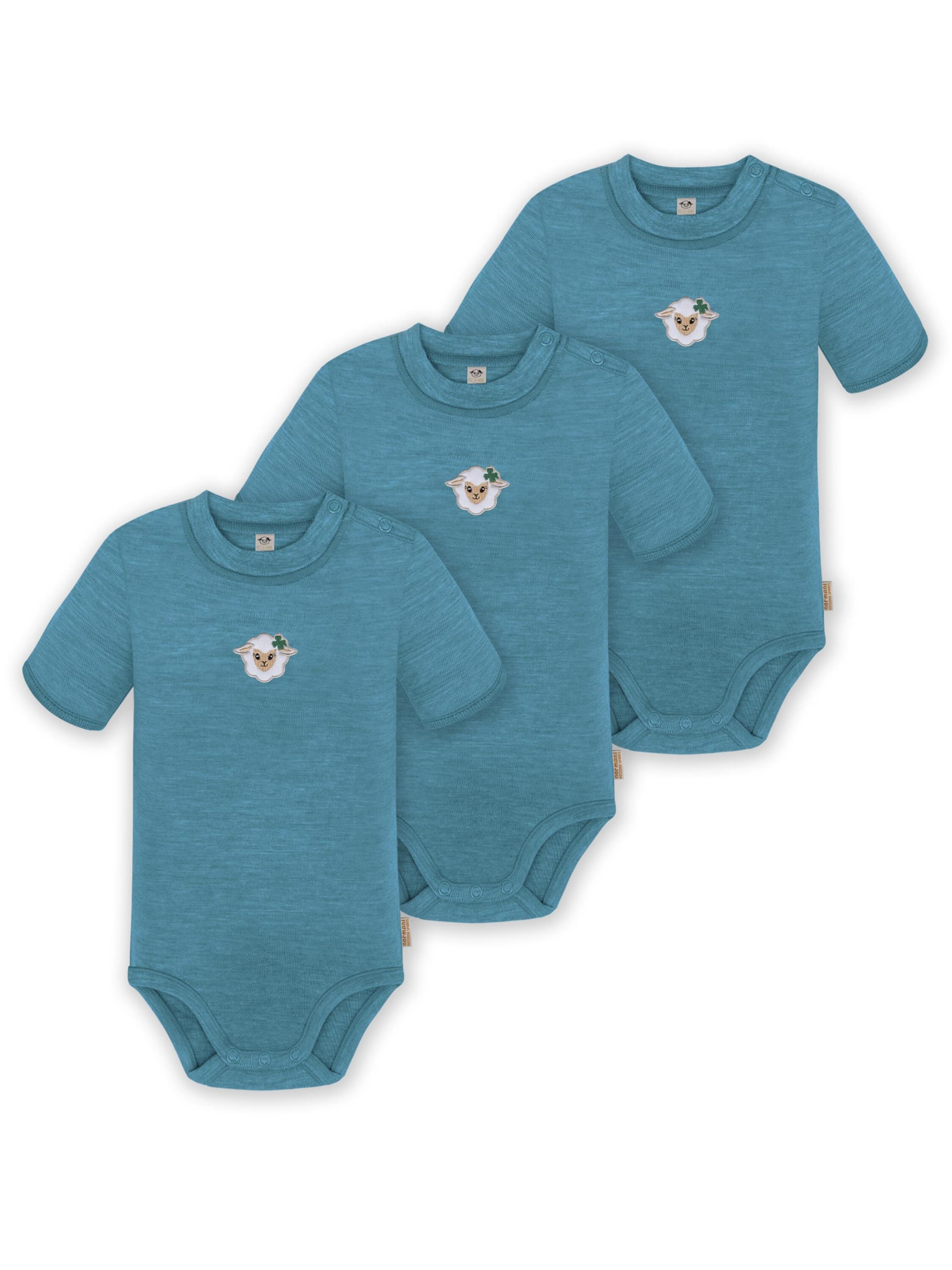 Barboteuse / body 'Tihoi' normani en bleu : devant