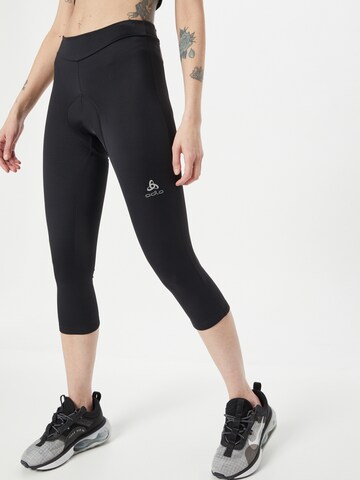 ODLO Skinny Sports trousers in Black: front